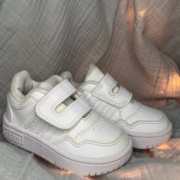 Adidas Kids White Velcro Sneakers - Picture 2 of 7